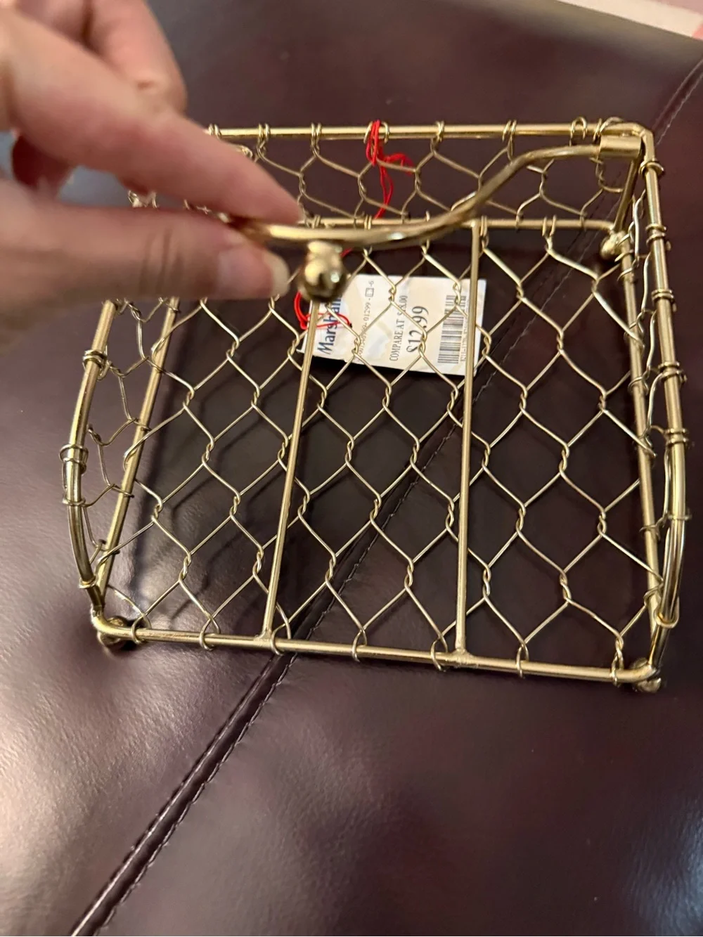 Marshalls Gold Wire Mesh Napkin Holder